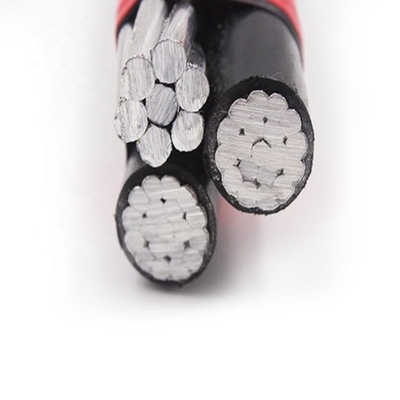 Aluminium Triplex Overhead Service Drop Cable Polyethyleen of door elkaar verbonden polyethyleen isolatie