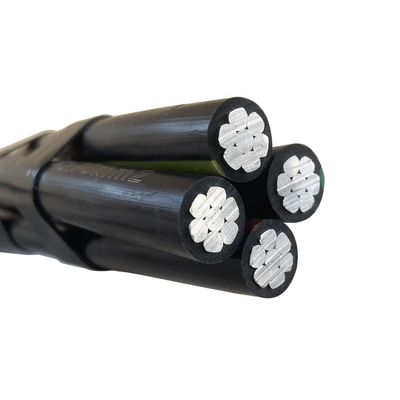 Aluminium geleider LV Abc kabel XLPE PE LDPE PVC geïsoleerde overhead duplex triplex quadruplex service drop kabel 4x70mm2 50mm2