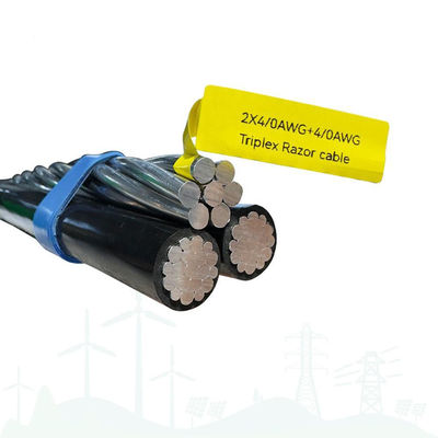 Aluminium geleider LV stroom ABC kabel XLPE PE LDPE PVC geïsoleerde bovengrondse duplex triplex quadruplex service drop kabel