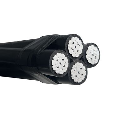 Aluminium geleider LV stroom ABC kabel XLPE PE LDPE PVC geïsoleerde bovengrondse duplex triplex quadruplex service drop kabel