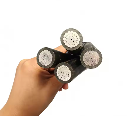 JKLYJ-1KV 4-kern Stranded Overhead Isolated Cable 4*10/16/25 mm2 Aluminium Core voor buiten lage-spanning stroomdistributie