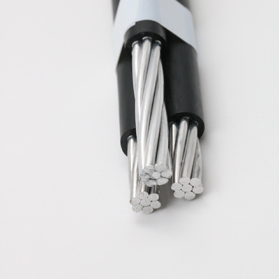 Aluminium-triplexdraad XLPE Geïsoleerde overhead-ABC-kabel Drie 3-fasenkabel