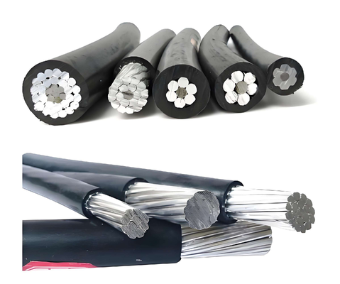JKLYJ-1KV 4-kern Stranded Overhead Isolated Cable 4*10/16/25 mm2 Aluminium Core voor buiten lage-spanning stroomdistributie